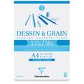 Clairefontaine | DESSIN À GRAIN drawing pads — 125 gsm, A4 - 21 cm x 29.7 cm, 125 gsm, cold pressed, pad (bound on one side)