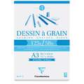 Clairefontaine | DESSIN À GRAIN drawing pads — 125 gsm, A3 - 29.7 cm x 42 cm, 125 gsm, cold pressed, pad (bound on one side)