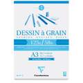 Clairefontaine Dessin à Grain Drawing Pad, A3 - 29.7 cm x 42 cm, 125 gsm, cold pressed, pad (bound on one side)