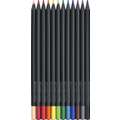 Faber-Castell Black Edition Colouring Pencil Sets, 12 crayons