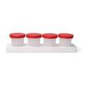 Gerstaecker | Empty paint pots — child friendly, 4 x 320 ml with tray