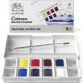 WINSOR & NEWTON™ | Cotman WATERCOLOUR™ pocket sets — 8 half pans + travel brush, Skyscape, set