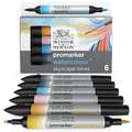 Winsor & Newton Watercolour Marker Themed Tones Sets, sky tones set - 6 markers