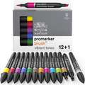 WINSOR & NEWTON™ | promarker brush™ — themed sets of 12, Vibrant tones