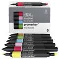WINSOR & NEWTON™ | promarkers™ — sets of 6, Mid tones, set