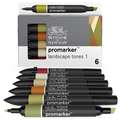 WINSOR & NEWTON™ | promarkers™ — sets of 6, Landscape tones 1, set