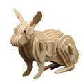 PEBARO | Wooden Construction Kits — various designs, Hare, 18 x 12 cm, 43 parts