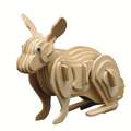 Pebaro | Wooden Construction Kits — various designs, Hare, 18 x 12 cm, 43 parts