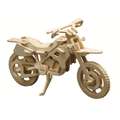 PEBARO | Wooden Construction Kits — various designs, Cross motorcycle, 25 x 13 cm, 56 parts