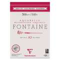 Clairefontaine | FONTAINE Cold Pressed watercolour paper — 300 gsm, A3 - 29.7 cm x 42 cm, 300 gsm, cold pressed, 2. pad of 12 sheets