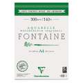 Clairefontaine | FONTAINE Extra Rough watercolour paper — 300 gsm, A4 - 21 cm x 29.7 cm, 300 gsm, rough (torchon), 2. pad of 12 sheets