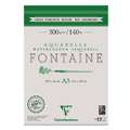 Clairefontaine | FONTAINE Extra Rough watercolour paper — 300 gsm, A3 - 29.7 cm x 42 cm, 300 gsm, rough (torchon), 2. pad of 12 sheets