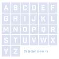 QBIX | Alphabet Uppercase stencils — sets of 26, 5 cm - no serif, set