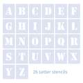 QBIX | Alphabet Uppercase stencils — sets of 26, 7 cm - with serif, set