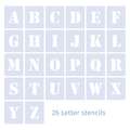 QBIX | Alphabet uppercase stencil — sets of 26, Serif 5 cm, set