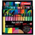 STABILO® | ARTY Pen 68 MAX Sets — various, 24 pens, 1-5 mm, bevelled tip