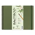 Clairefontaine | BAMBOO watercolour paper — 250 gsm, 21  x 16 cm, 250 gsm, cold pressed, 6. carnet de voyage (spiral) with 20 sheets - landscape