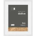 nielsen® | Skava picture frame — wood ○ ready-cut mount included, White, 40 cm x 50 cm, 40 cm x 50 cm — aperture 30 cm x 40 cm