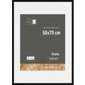nielsen® | Skava picture frame — wood ○ ready-cut mount included, Black, 50 cm x 70 cm, 50 cm x 70 cm — aperture 40 cm x 50 cm