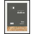 nielsen® | Skava picture frame — wood ○ ready-cut mount included, Black, 60 cm x 80 cm, 60 cm x 80 cm — aperture 50 cm x 70 cm