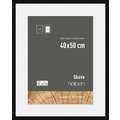 nielsen® | Skava picture frame — wood ○ ready-cut mount included, Black, 40 cm x 50 cm, 40 cm x 50 cm — aperture 30 cm x 40 cm