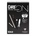 Clairefontaine Carb'On Drawing Pad, A5 - 14.8 cm x 21 cm, 120 gsm, cold pressed, spiral pad