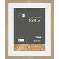 nielsen® | Skava picture frame — wood ○ ready-cut mount included, Natural oak, 24 cm x 30 cm, 24 cm x 30 cm — aperture 18 cm x 24 cm