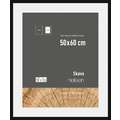 nielsen® | Skava picture frame — wood ○ ready-cut mount included, Black, 50 cm x 60 cm, 50 cm x 60 cm — aperture 40 cm x 50 cm