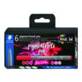 STAEDTLER® | Pigment brush pens 371 — sets of 6, Reds & Pinks, set, brush tip