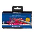 STAEDTLER® | Pigment brush pens 371 — sets of 6, reds & pinks, set, brush tip