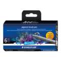 STAEDTLER® | Pigment brush pens 371 — sets of 6, blues & violets, set, brush tip