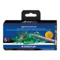 STAEDTLER® | Pigment brush pens 371 — sets of 6, greens & turquoises, set, brush tip
