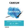 CANSON® | GRADUATE Watercolour Pads — 250 gsm, A5 - 14.8 cm x 21 cm, cold pressed, 250 gsm, pad (bound on one side)