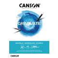CANSON® | GRADUATE Watercolour Pads — 250 gsm, A3 - 29.7 cm x 42 cm, cold pressed, 250 gsm, pad (bound on one side)