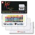 SAKURA | Koi™ Water Colors Studio Sets — half pans, 60 colours (2 reservoir brushes, 2 sponges)