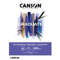 CANSON® | Graduate Mixed Media Pads — white paper, A3 - 29.7 cm x 42 cm, cold pressed, 200 gsm