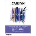 CANSON® | GRADUATE MIXED MEDIA pads — white paper, A5 - 14.8 cm x 21 cm, cold pressed, 200 gsm