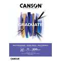 CANSON® | Graduate Mixed Media Pads — white paper, A5 - 14.8 cm x 21 cm, cold pressed, 200 gsm