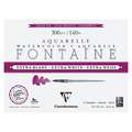 Clairefontaine | FONTAINE Cold Pressed Watercolour Paper — extra white, block (glued on 4 sides), 15 cm x 20 cm, hot pressed (smooth), 1. block of 15 sheets