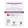 Clairefontaine | FONTAINE Cold Pressed Watercolour Paper — extra white, block (glued on 4 sides), 23 cm x 31 cm | 9