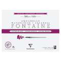 Clairefontaine | FONTAINE Cold Pressed Watercolour Paper — extra white, block (glued on 4 sides), 36 cm x 26 cm, hot pressed (smooth), 1. block of 15 sheets
