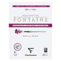 Clairefontaine | FONTAINE Cold Pressed Watercolour Paper — extra white, block (glued on 4 sides), 31 cm x 41 cm, hot pressed (smooth), 2. block of 12 sheets