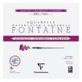 Clairefontaine | FONTAINE Cold Pressed Watercolour Paper — extra white, block (glued on 4 sides), 30 cm x 30 cm, hot pressed (smooth), 1. block of 15 sheets