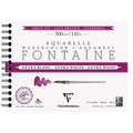 Clairefontaine | FONTAINE Cold Pressed Watercolour Paper — extra white, spiral pad, 18 cm x 24 cm, hot pressed (smooth), 4. spiral pad of 12 sheets
