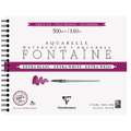 Clairefontaine | FONTAINE Cold Pressed Watercolour Paper — extra white, spiral pad, 24 cm x 30 cm, hot pressed (smooth), 4. spiral pad of 12 sheets