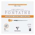 Clairefontaine | FONTAINE Watercolour Paper — satin, block (glued on 4 sides), 30 cm x 30 cm, satin, 1. block of 15 sheets