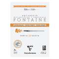 Clairefontaine | FONTAINE® Watercolour Paper — satin, pad (two sides glued), A4 - 21 cm x 29.7 cm, satin, 3. 2 side glued pad of 12 pages