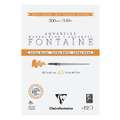 Clairefontaine | FONTAINE Watercolour Paper — satin, pad (two sides glued), A3 - 29.7 cm x 42 cm, satin, 3. 2 side glued pad of 12 sheets