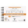 Clairefontaine | FONTAINE Watercolour Paper — satin, spiral pad, 12 cm x 18 cm, satin, 4. spiral pad  of 12 sheets