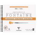 Clairefontaine | FONTAINE Watercolour Paper — satin, spiral pad, 24 cm x 30 cm, satin, 4. spiral pad  of 12 sheets